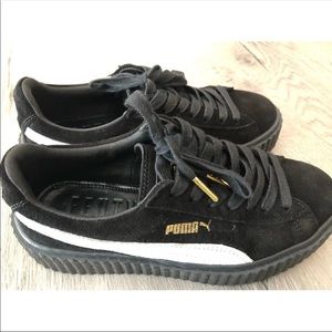 Fenty X Puma Rihanna Black & White Suede Creepers